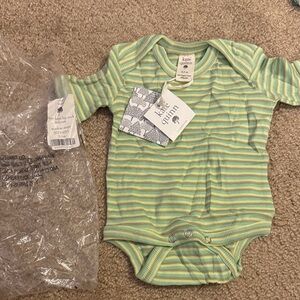Kate Quinn Mint and Yellow Striped Bodysuit
